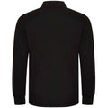 Black - Back - PRORTX Mens Long-Sleeved Polo Shirt