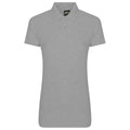 Heather Grey - Front - PRO RTX Womens-Ladies Polo Shirt