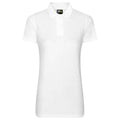 White - Front - PRO RTX Womens-Ladies Polo Shirt