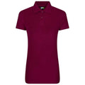 Burgundy - Front - PRO RTX Womens-Ladies Polo Shirt