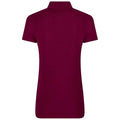 Burgundy - Back - PRO RTX Womens-Ladies Polo Shirt