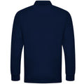 Navy - Back - PRORTX Mens Long-Sleeved Polo Shirt