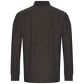 Charcoal - Back - PRORTX Mens Long-Sleeved Polo Shirt