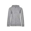 Grey Heather - Front - B&C Womens-Ladies Organic Hoodie