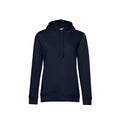 Navy - Front - B&C Womens-Ladies Organic Hoodie