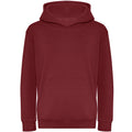 Burgundy - Front - Awdis Childrens-Kids Organic Hoodie