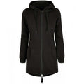 Black - Front - Build Your Brand Womens-Ladies Sweat Parka