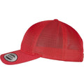 Red - Side - Flexfit Unisex Adult Omnimesh Mesh Cap