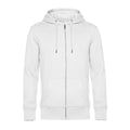 White - Front - B&C Mens King Zipped Hoodie