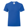 Royal Blue - Front - Fruit of the Loom Girls Iconic Heather T-Shirt