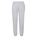 Grey Heather - Front - Fruit Of The Loom Mens Classic 80-20 Jogging Bottoms