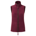 Burgundy-Brown - Front - Premier Womens-Ladies Artisan Fleece Gilet