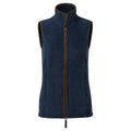 Navy-Brown - Front - Premier Womens-Ladies Artisan Fleece Gilet