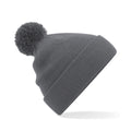 Graphite Grey - Front - Beechfield Childrens-Kids Original Pom Pom Beanie