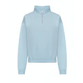 Sky Blue - Front - Awdis Womens-Ladies Just Hoods Crop Sweatshirt