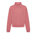 Dusty Rose - Front - Awdis Womens-Ladies Just Hoods Crop Sweatshirt