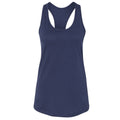 Navy - Front - Bella + Canvas Womens-Ladies Jersey Racerback Tank Top