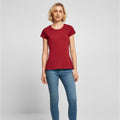 Burgundy - Back - Build Your Brand Womens-Ladies Basic T-Shirt