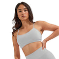 Cool Grey - Side - TriDri Womens-Ladies Melange Seamless 3D Sports Bra