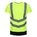 Yellow-Navy - Front - Regatta Mens Pro Hi-Vis Short-Sleeved T-Shirt