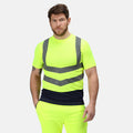 Yellow-Navy - Side - Regatta Mens Pro Hi-Vis Short-Sleeved T-Shirt