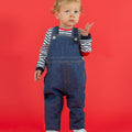 Blue - Side - Larkwood Baby Denim Dungarees