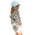 Powder Blue - Back - Beechfield Childrens-Kids Organic Cotton 5 Panel Baseball Cap