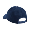 Navy - Back - Beechfield Childrens-Kids Organic Cotton 5 Panel Baseball Cap