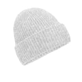 Grey - Front - Beechfield Womens-Ladies Marl Ribbed Beanie