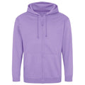 Dusty Lavender - Front - Awdis Mens Full Zip Hoodie