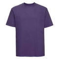 Purple - Front - Russell Mens Classic Ringspun Cotton T-Shirt