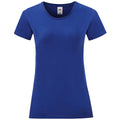 Cobalt Blue - Front - Fruit of the Loom Womens-Ladies Iconic T-Shirt