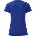 Cobalt Blue - Back - Fruit of the Loom Womens-Ladies Iconic T-Shirt