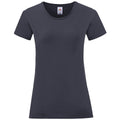 Deep Navy - Front - Fruit of the Loom Womens-Ladies Iconic T-Shirt