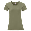 Classic Olive - Front - Fruit of the Loom Womens-Ladies Iconic T-Shirt