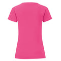 Fuchsia - Back - Fruit of the Loom Womens-Ladies Iconic T-Shirt