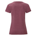 Heather Burgundy - Back - Fruit of the Loom Womens-Ladies Iconic T-Shirt