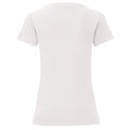 White - Back - Fruit of the Loom Womens-Ladies Iconic T-Shirt