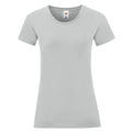 Zinc - Front - Fruit of the Loom Womens-Ladies Iconic T-Shirt