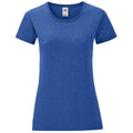 Heather Royal - Front - Fruit of the Loom Womens-Ladies Iconic T-Shirt