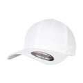 White - Front - Yupoong Unisex Adult Flexfit Organic Cotton Baseball Cap