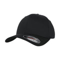 Black - Front - Yupoong Unisex Adult Flexfit Organic Cotton Baseball Cap