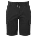 Black - Front - Wombat Mens Drawstring Cargo Shorts