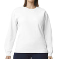 White - Front - Gildan Unisex Adult Softstyle Fleece Midweight Sweatshirt