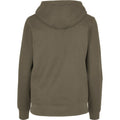 Olive - Back - Build Your Brand Womens-Ladies Basic Full Zip Hoodie