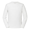 White - Front - Fruit of the Loom Mens Iconic 195 Premium Ringspun Cotton Long-Sleeved T-Shirt