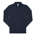 Navy - Front - B&C Mens My Long-Sleeved Polo Shirt