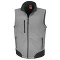 Workguard Grey-Black - Front - Result Mens Softshell Body Warmer