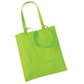 Lime Green - Front - Westford Mill Bag For Life Long Handle Tote Bag