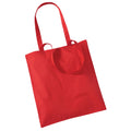 Bright Red - Front - Westford Mill Bag For Life Long Handle Tote Bag